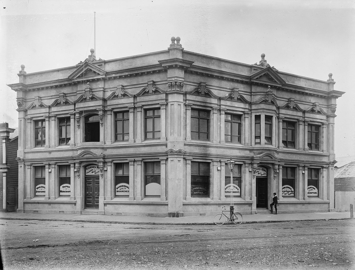 Nelson Evening Mail Building original façade.